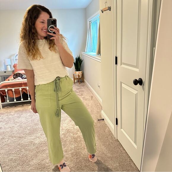 THE GREAT. Green Cotton Pants 30 - Picture 6 of 13